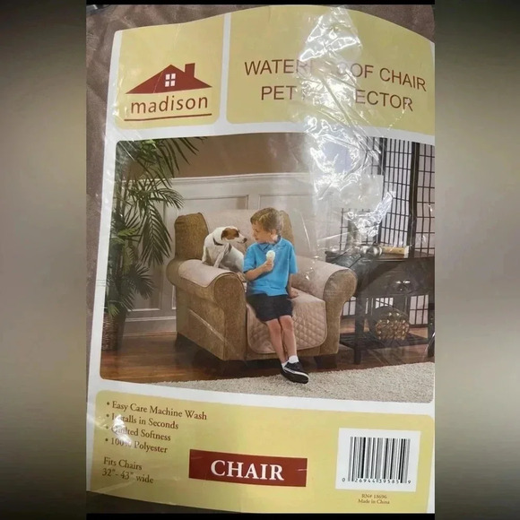 Waterproof Slipcovers Chair Seat Cover Removable Armchair Protector 32-43” - Picture 2 of 4